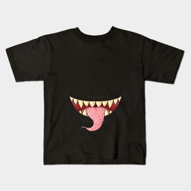 Tummy Mouth Kids T-Shirt by skelico